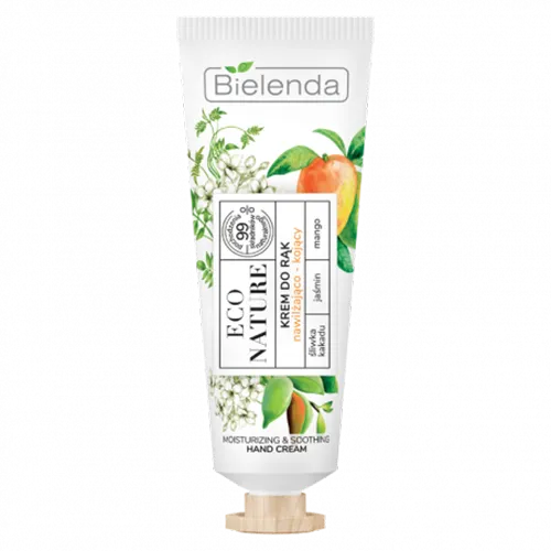 Bielenda Eco Nature, Nawilżająco - kojący krem do rąk `Śliwka kakadu + jaśmin + mango`