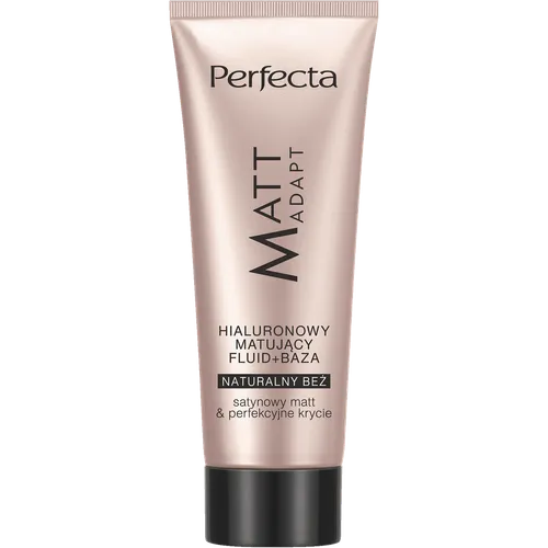 Perfecta Matt Adapt, Hialuronowy matujący fluid + baza - 3