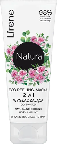 Lirene Dermoprogram Natura, Eco peeling- maska 2 w 1 wygładzająca do twarzy `Organiczna biała herbata`