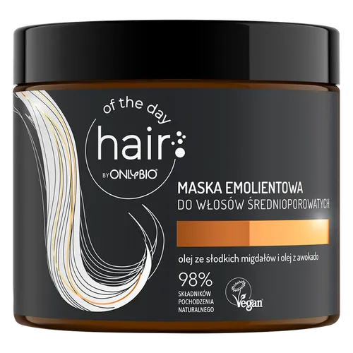 OnlyBio Hair of the Day, Maska emolientowa do włosów średnioporowatych
