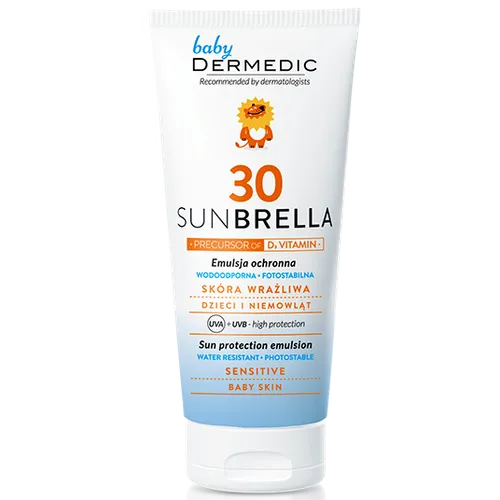 Dermedic Sunbrella baby, Emulsja ochronna SPF 30 od 1. miesiąca życia z prekursorem witaminy D3