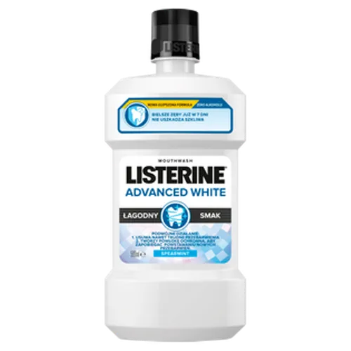Listerine Advanced White, Płyn do płukania ust `Łagodny smak`