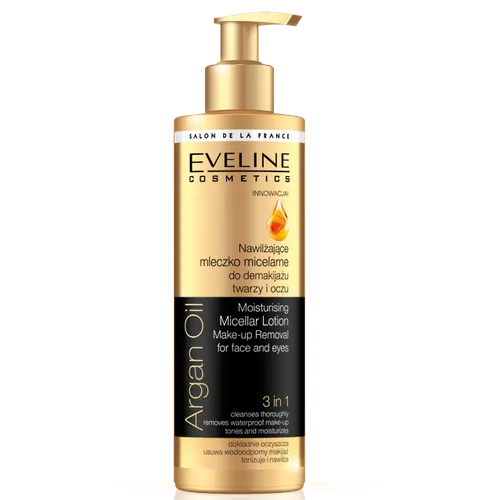 Eveline Cosmetics Argan Oil, Mleczko micelarne do demakijażu 3 w 1