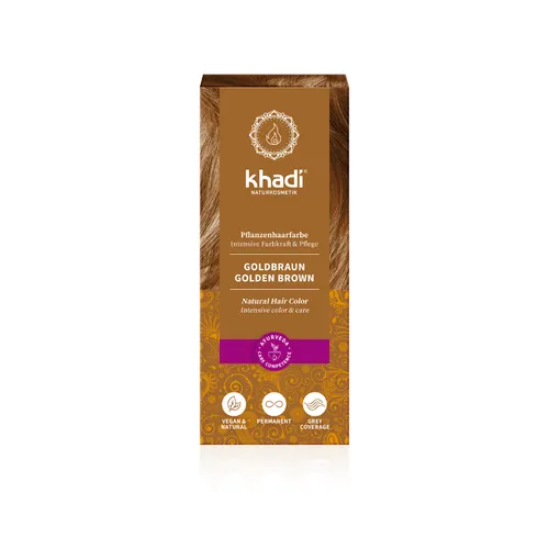 Khadi Natural Hair Color Golden Brown (Henna do włosów Złoty Brąz)