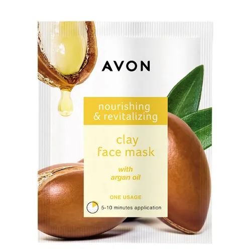 Avon Nourishing & Revitalizing Clay Face Mask with Argan Oil (Nawilżająco-łagodząca maska z glinką i olejkiem arganowym)