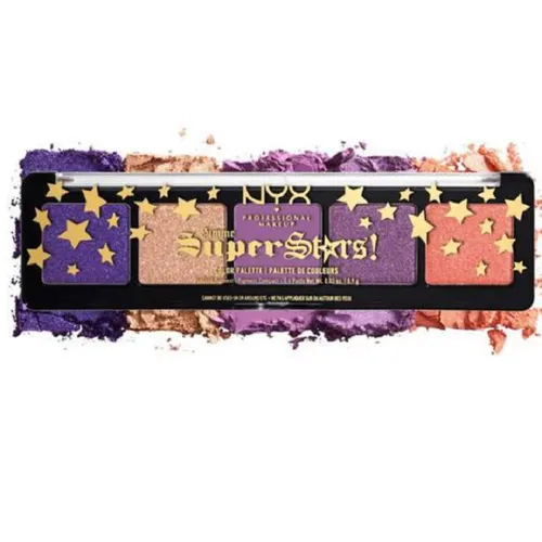 NYX Professional Makeup Gimme Super Stars, Crystal Flex Eyeshadow Palette (Paleta cieni do powiek)