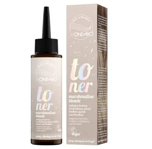 OnlyBio Hair In Balance, Marshmallow Blonde, Toner nadający beżowo-śmietankowy odcień słodkich pianek marshmallow