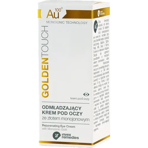 Invex Remedies Golden Touch, AU100 Odmładzający krem pod oczy ze złotem monojonowym