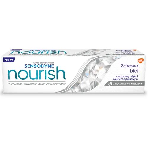 Sensodyne Nourish, Zdrowa Biel, Wzmacniająco-wybielająca pasta do zębów - 1