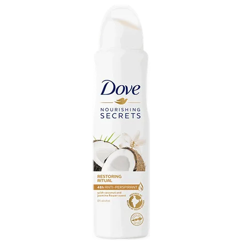 Dove Nourishing Secrets, Restoring Ritual, Coconut & Jasmine Anti-perspirant Spray (Antyperspirant w sprayu o zapachu kokosa i jaśminu)