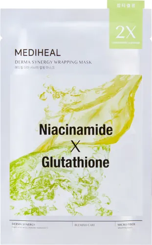 Mediheal Niacinamide x Glutathione, Derma Synergy Wrapping Mask (Maska w płachcie)