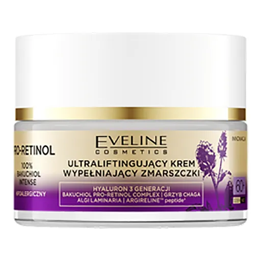 Eveline Cosmetics Pro-Retinol 100% Bakuchiol Intense, Ultraliftingujący krem wypełniający zmarszczki 60+