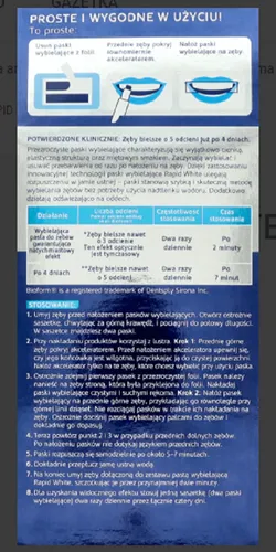 Rapid White Bleaching Strips (Paski wybielające samorozpuszczalne) - 2