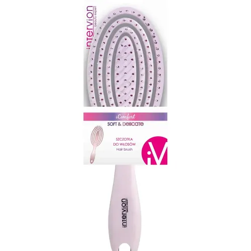 Inter Vion iComfort, Soft & Delicate Hair Brush (Szczotka przelotowa do włosów cienkich i łamliwych)