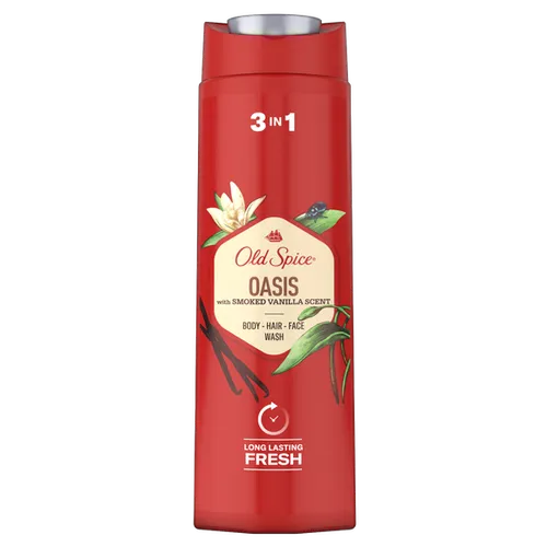 Old Spice Oasis, 3 in 1 Body, Hair & Face Wash with Smoked Vanilla Scent (Żel do mycia 3 w 1)