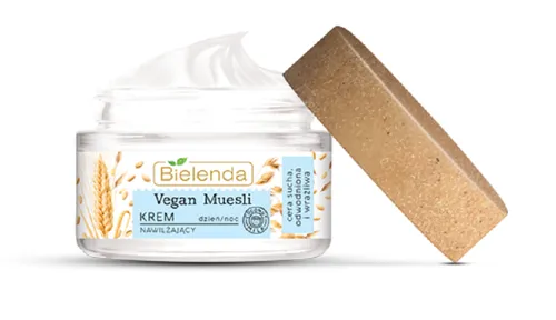 Bielenda Vegan Muesli, Nawilżający krem do twarzy `Owies, pszenica, mleczko kokosowe` - 2