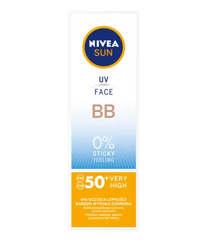 Nivea Sun, BB Krem do twarzy z fitrami UV SPF 50+ - 2