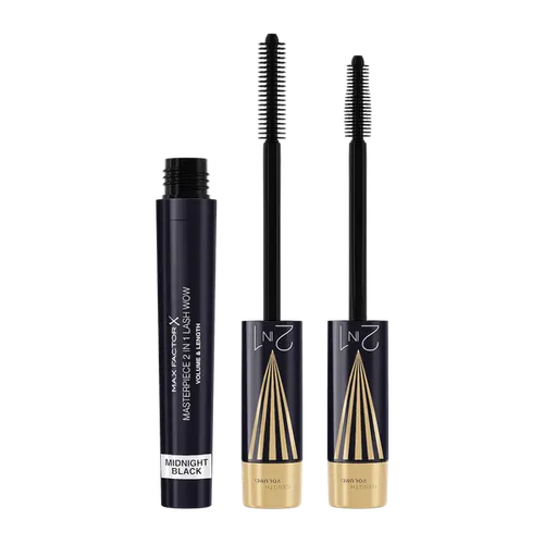 Max Factor Masterpiece 2 in 1 Lash Wow Volume & Length Midnight Black Mascara (Tusz do rzęs)