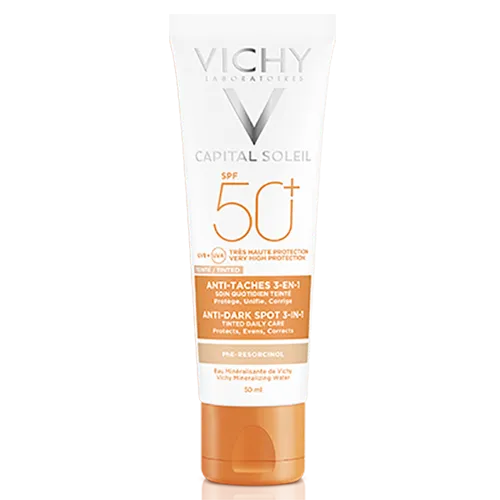 Vichy Capital Soleil, Anti-dark Spot 3-in-1 Tinted Daily Care SPF 50+ (Krem koloryzujący przeciw przebarwieniom) - 1