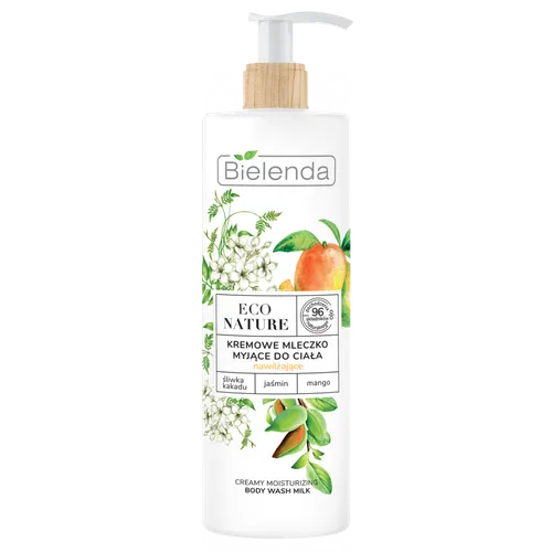 Bielenda Eco Nature, Kremowe mleczko myjące do ciała, nawilżające `Śliwka kakadu + jaśmin + mango`