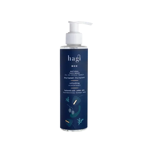 Hagi For Men, Odświeżający żel do mycia twarzy `Ahoj Kapitanie!` - 1