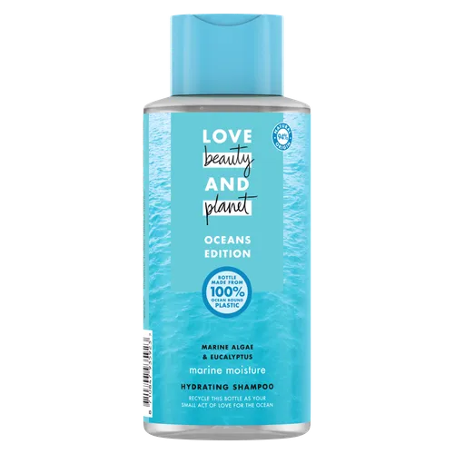 Love Beauty and Planet Oceans Edition, Marine Moisture, Hydrating Shampoo (Szampon do włosów suchych i matowych `Algi morskie i eukaliptus`) - 1