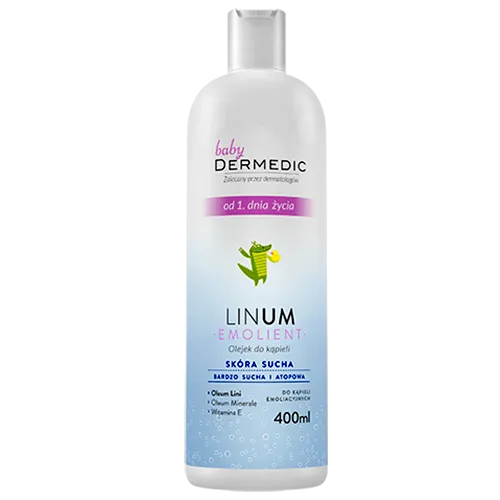 Dermedic Baby, Linum Emolient, Olejek do kąpieli od 1. dnia życia