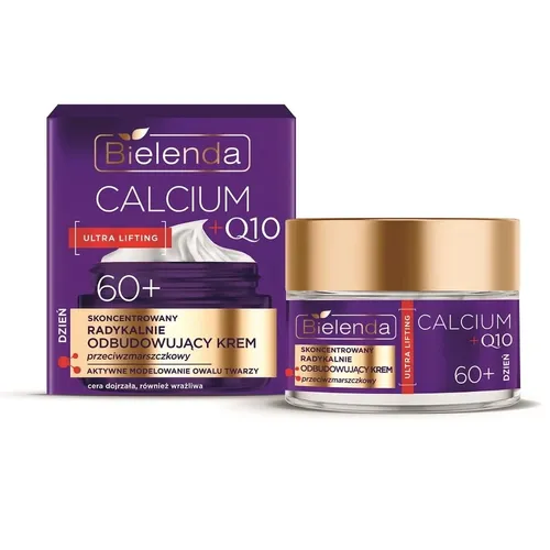 Bielenda Calcium + Q10, Skoncentrowany radykalnie odbudowujący krem przeciwzmarszczkowy 60+