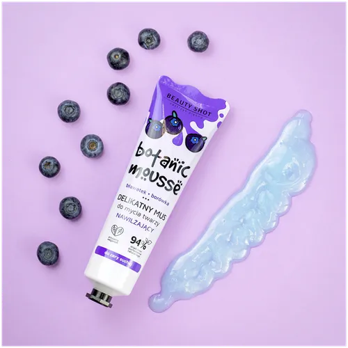 Beauty Shot Botanic Mousse, Delikatny mus do mycia twarzy nawilżający `Bławatek, borówka` - 2