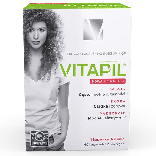 Vitapil Suplement diety ze składnikami na piękne, zdrowe, mocne  włosy, skórę i paznokcie - 1