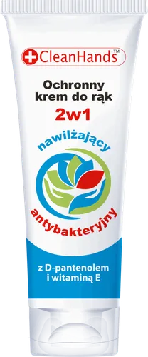 CleanHands Ochronny krem antybakteryjny do rąk 2 w 1  nawilżający