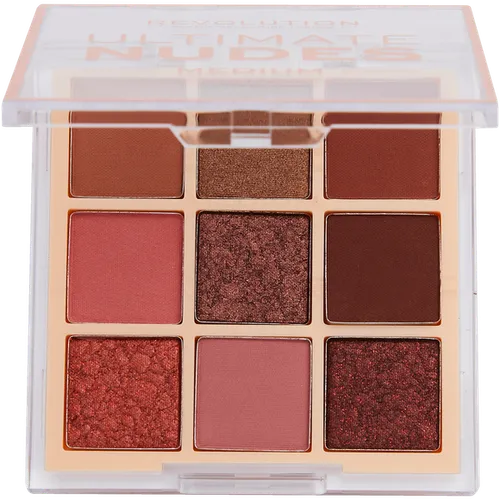 Revolution Beauty (Makeup Revolution) Ultimate Nudes Medium Eyeshadow Palette (Paleta 9 cieni do powiek) - 2