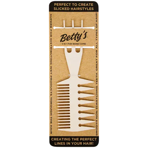 Action Betty's 3-in-1, Fish Bone Comb (Grzebień do włosów w kształcie jodełki 3w1) - 1
