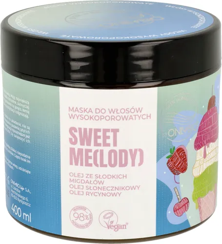 OnlyBio Hair in Balance, Maska do włosów wysokoporowatych `Sweet Me(Lody)`