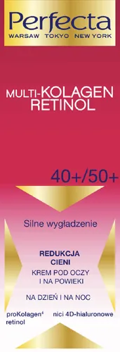 Perfecta Multi-Kolagen Retinol, Krem pod oczy i na powieki 40+/ 50+