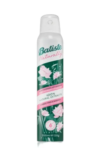 Batiste Naturally, Bamboo Fibre & Gardenia, Dry Shampoo (Suchy szampon do włosów)