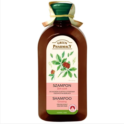 Green Pharmacy Szampon do włosów tłustych u podstawy i suchych na końcach z żeń - szeniem - 1