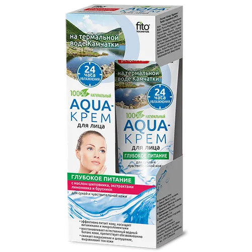 Fitokosmetik Olejek dzikiej róży, Aqua - Krem do cery suchej i wrażiwej 'Głebokie odżywienie'