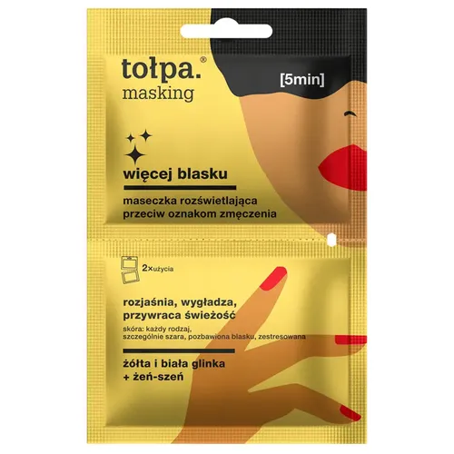 Tołpa Masking, Maseczka rozświetlająca przeciw oznakom zmęczenia `Więcej blasku`