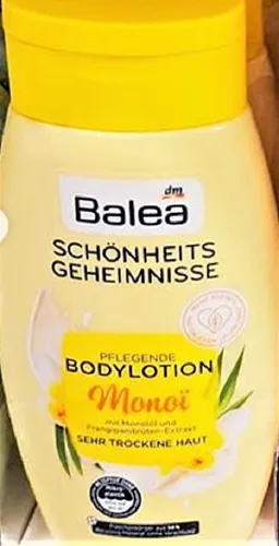 Balea Schönheitsgeheimnisse, Pfelgende Body Lotion Monoi (Sekrety piękna, Balsam do ciała `Monoi`)