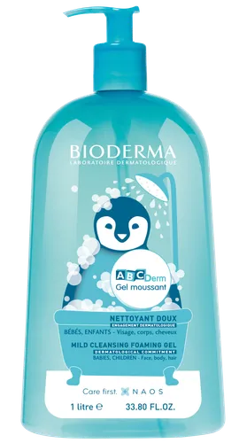 Bioderma ABC Derm, Gel Moussant (Łagodny żel myjący do włosów i ciała dla dzieci i niemowląt) - 1