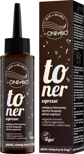 OnlyBio Hair In Balance, Espresso, Toner nadający intensywny, ciemno-brązowy odcień espresso