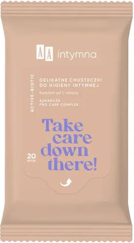 AA Take Care Down There!, Delikatne chusteczki do higieny intymnej