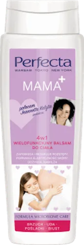 Perfecta Mama +, Wielofunkcyjny balsam do ciała dla kobiet w ciąży i matek karmiących 4w1
