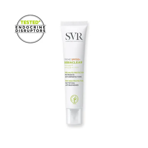 SVR Sebiaclear, Creme SPF50+ (Krem dla skóry tłustej i trądzikowej z bardzo wysoką ochroną przeciwsłoneczną)