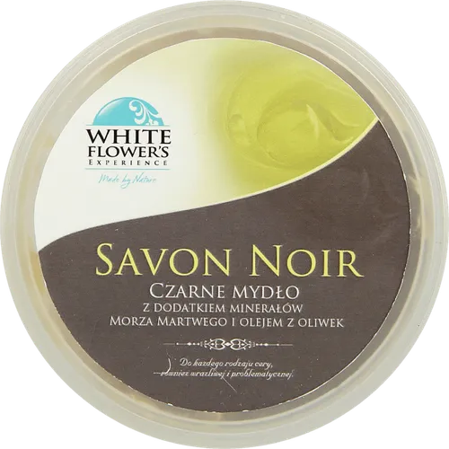 White Flower's Experience Savon Noir, Czarne mydło z dodatkiem minerałów z Morza Martwego i olejem z oliwek