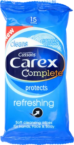 Carex Complete Soft Cleansing Wipes for Hands, Face And Body (Odświeżające chusteczki do rąk twarzy i ciała)