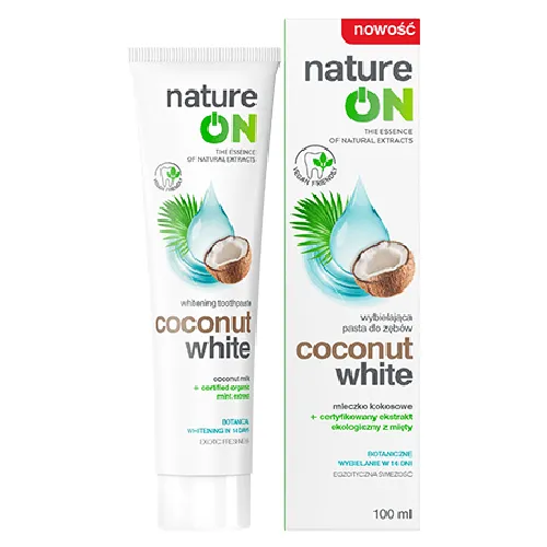 natureON Coconut White, Wybielająca pasta do zębów