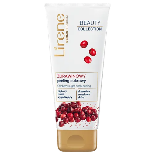 Lirene Dermoprogram Beauty Collection, Żurawinowy peeling cukrowy