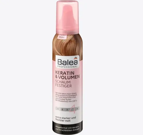 Balea Professional, Keratin & Volumen, Schaum Festiger (Pianka utrwalająca fryzurę)